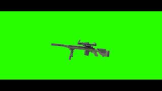 COD7 Black Ops M14 Sniper Rifle Animation Green Screen
