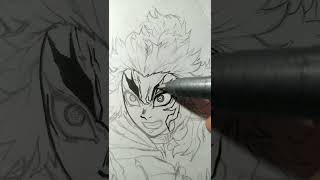 Drawing Rengoku vs Akaza - part 1 (music by Rifti Beats) #shorts