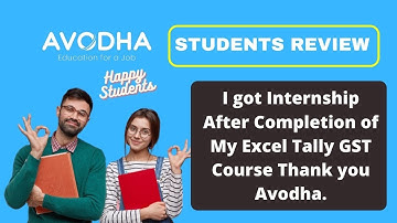 Avodha Excel Tally GST Course Students Review | #86