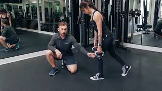Forward Leaning Lunge to strengthen your glutes.