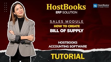 HostBooks ERP Solution : ( Sales Module ) : How to Create Bill of supply