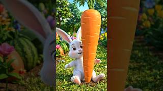Tiny Bunny Finds a GIANT Carrot 🐰🥕 | Cute Kids Story | Funny Bunny Adventure #shorts