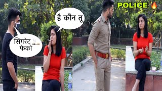 Throwing Girl Cigarette | Fake Police Prank | Zia Kamal