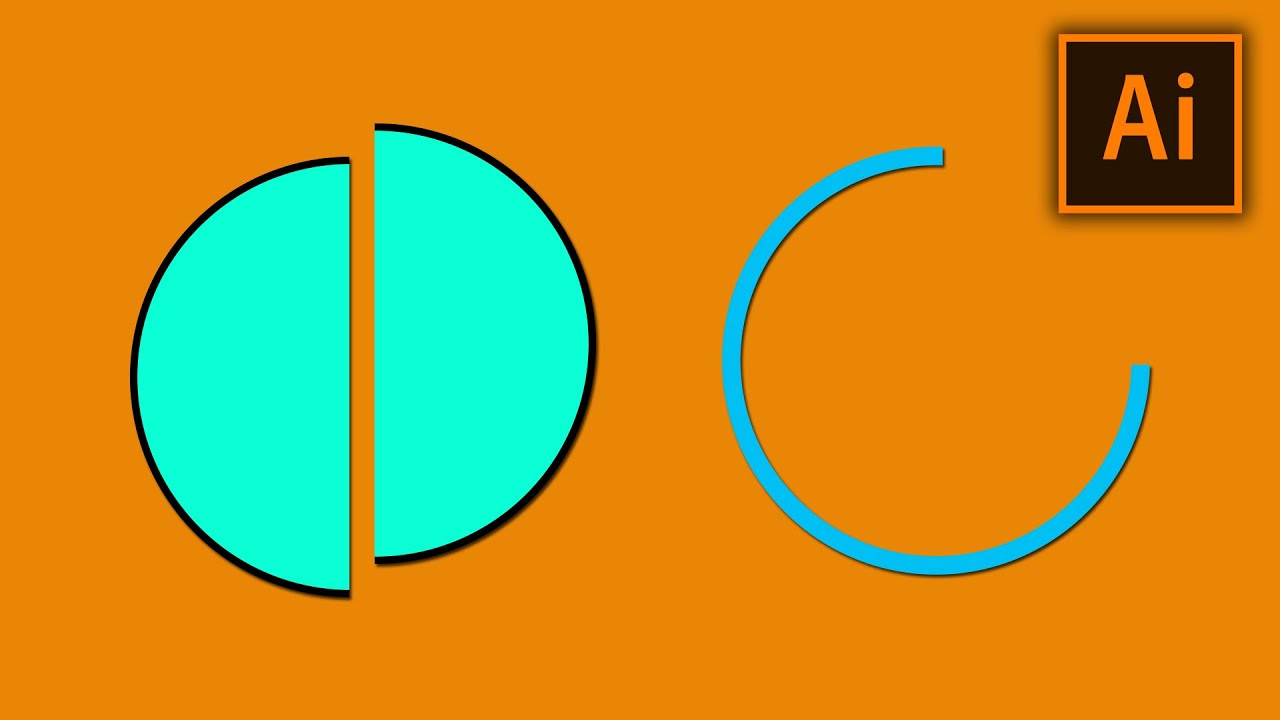 how to delete part of circle in illustrator