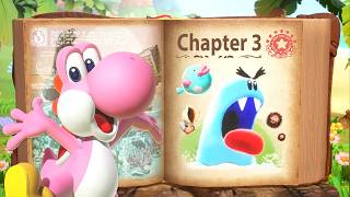 Yoshi and the Mysterious Book - 100% Walkthrough Chapter 3: Seaside (ALL Discoveries & Flowers)