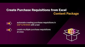 Create Purchase Requisitions from Excel in SAP S/4HANA with SAP Process Automation