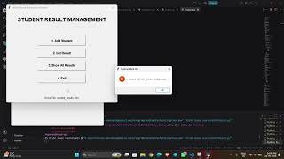 Student Result Mangement System | Mini Project | #miniproject #GUI #python 