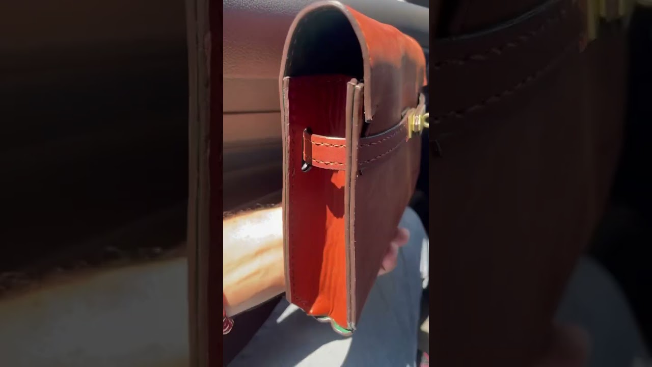 Клатч в стиле Hermes Depeches ручной работы от G&G Leather Accessories Atelier 