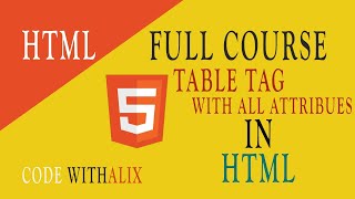 Table in HTML | table, thead, tbody, tfoot, th, tr and td tag ( Urdu/Hindi ) |  HTML 2022 Tutorial |