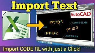 How to Import Texts from Excel to AutoCAD! (English)