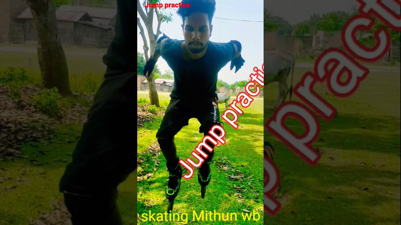 skating jump practice 😃😲😧🤷