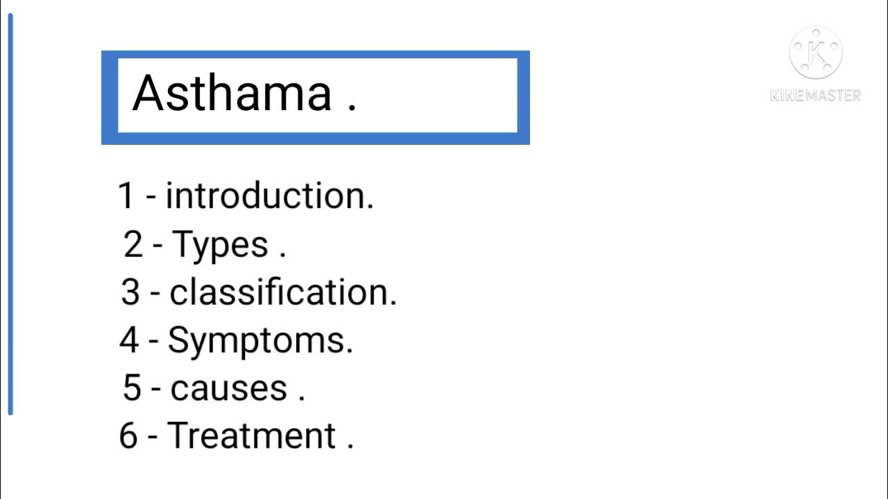 Asthma / symptoms of asthma / causes of asthma / types of asthma YouTube