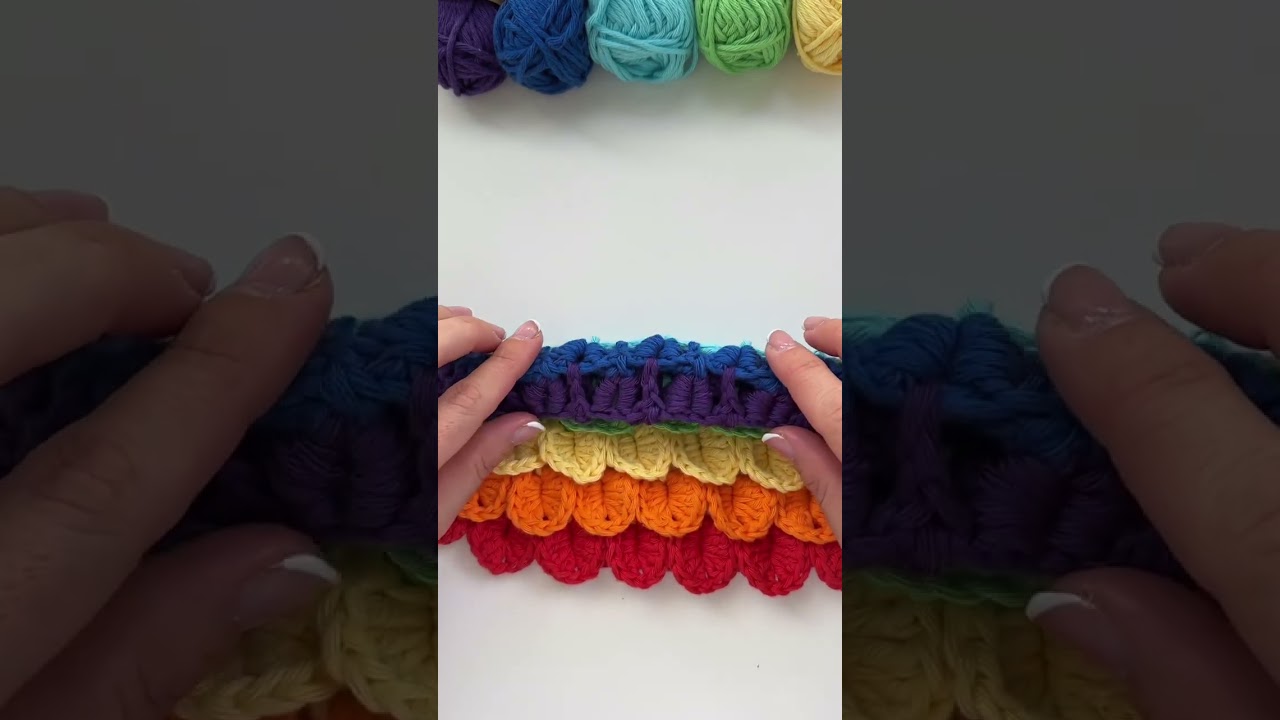 Beautiful Crocodile Stitch, full tutorial is on my youtube channel! 🧶