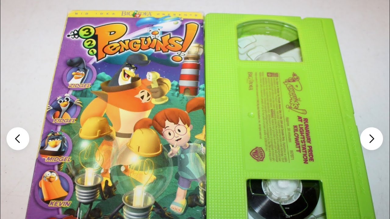 3-2-1 Penguins! Runaway Pride At Lightstation Kilowatt 2003 Warner Bros VHS