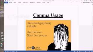 Comma Usage