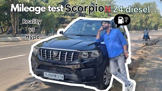 ScorpioN Z4 Diesel mileage test || tank to tank || Z4 2wd @ScorpioNTrekker#scorpionz4  #scorpion