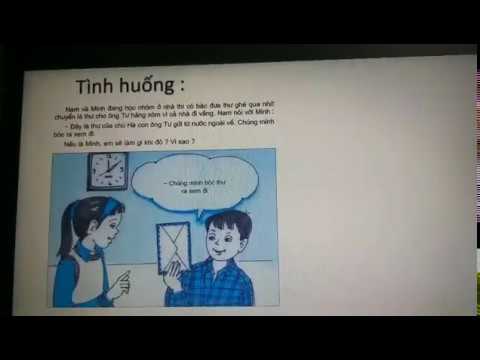 [Đạo đức 3] Bài 12: Tôn trọng thư từ, tài sản của người khác - Tuần 26