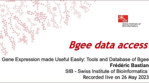 Bgee data access - May 2023 (5 of 5)