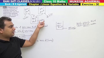 Class 10 Maths (Ex 3E Q48) Linear Equation in 2 Variable (R S Agarwal 2019)