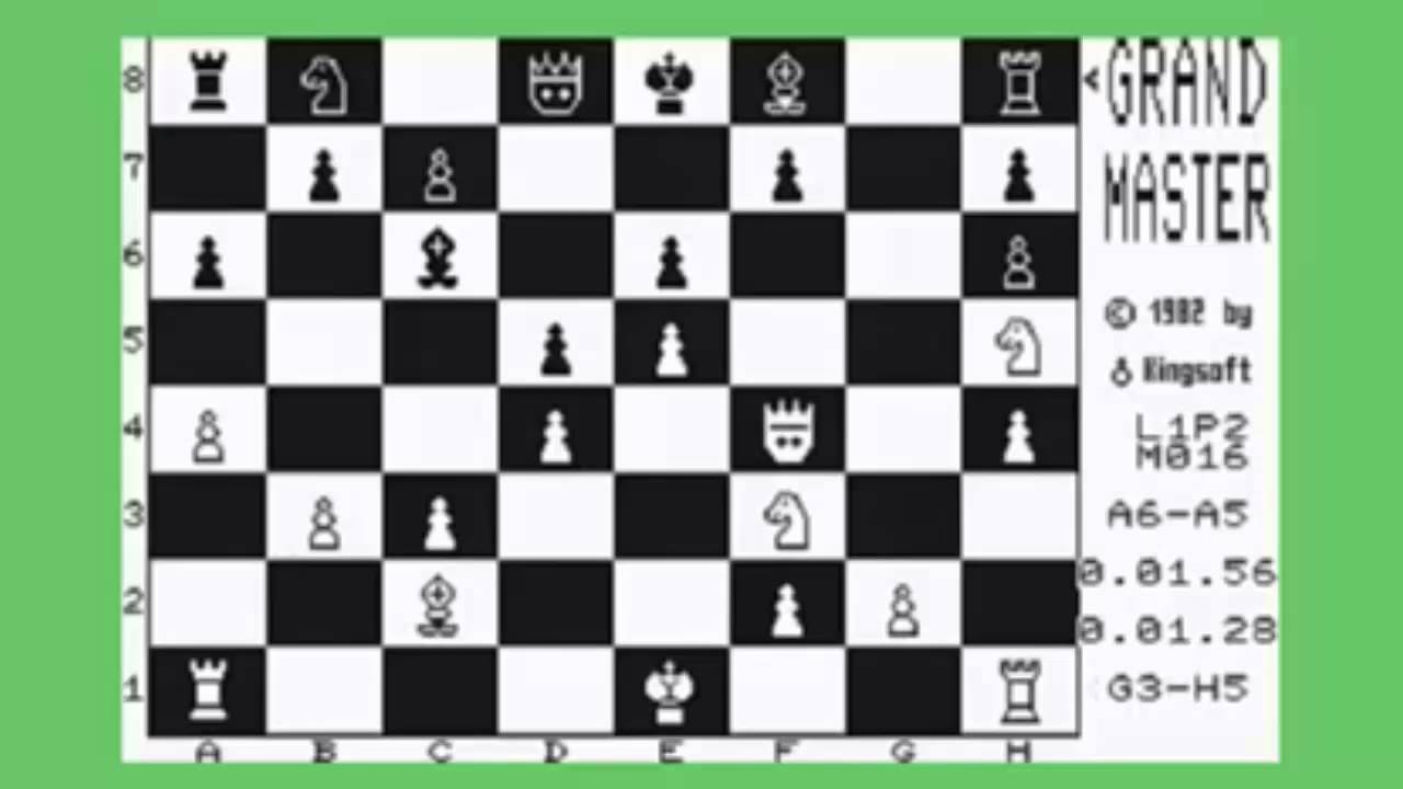 C=64 Chess 'Grandmaster' with black Opening French Defence