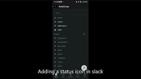 How to update your Slack status - for mobile users