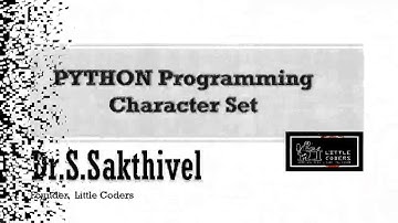 Python Programming - Character Set
