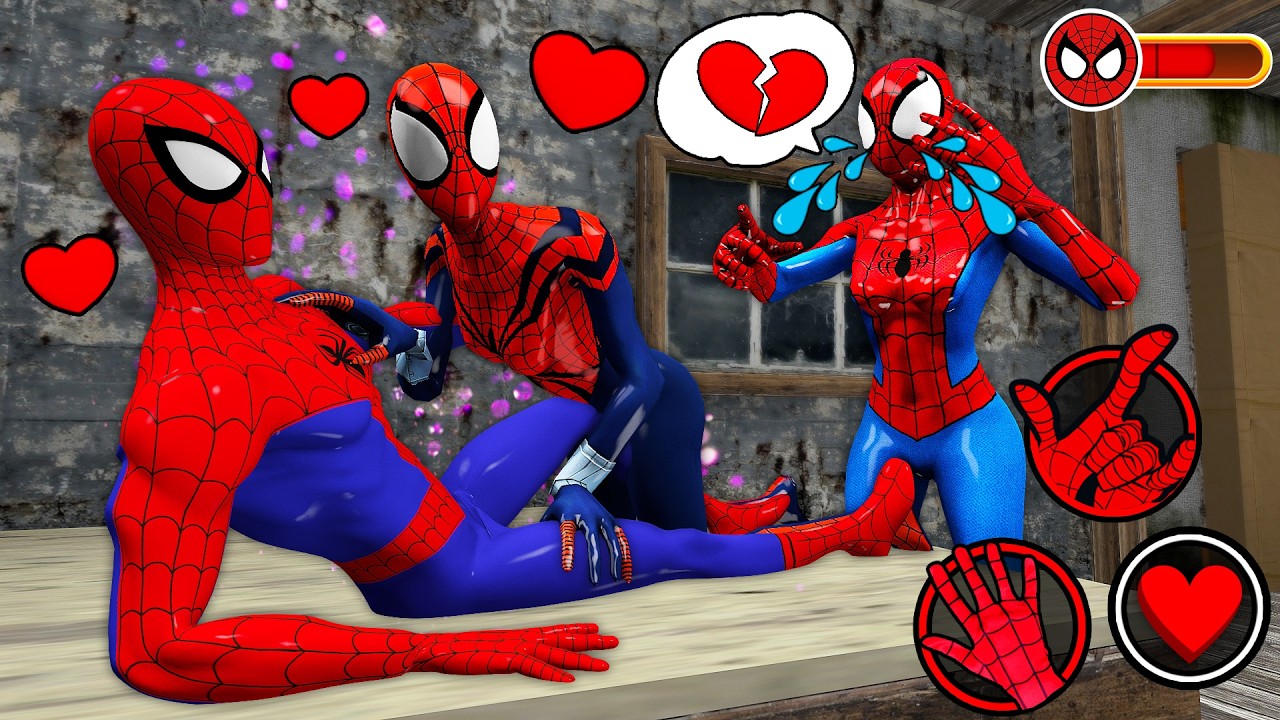 Playing as Spiderman Family - Unrequited Love SpiderGirlfriend and SpiderMan in Granny House