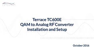 TC600E Training - Installation and Setup 161017