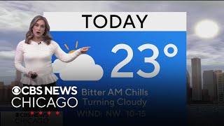 Bitter cold wind chills Tuesday morning