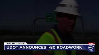 UDOT announces roadwork on I-80 in Parleys Canyon