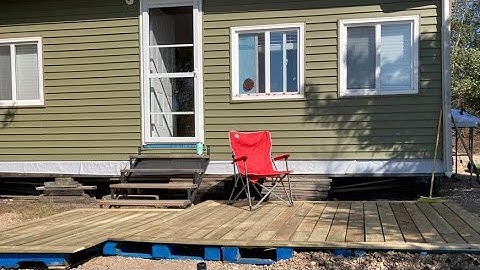 Building an Amazing Pallet Deck on Lakefront Cabin