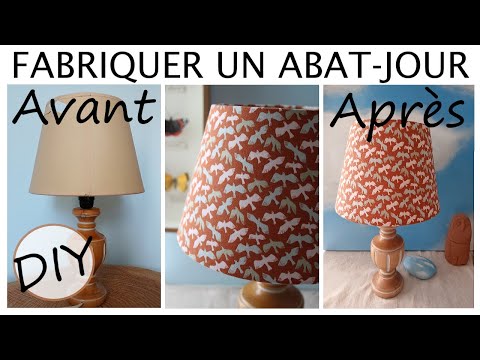 DIY fabriquer et personnaliser un abat- jour à moindre coût avec de la récup/tuto abat-jour conique