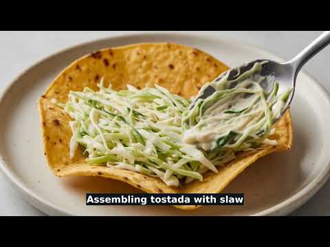Zesty Shrimp & Cabbage Slaw Tostadas recipe video thumbnail
