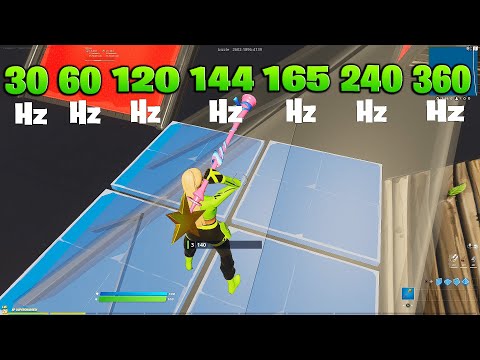 FORTNITE 30Hz VS 60Hz VS 120Hz VS 144Hz VS 165Hz VS 240Hz VS 360Hz