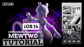 Pokemon iOS 14 MewTwo Theme Custom Home Screen with Widgets - Tutorial Part 3 screenshot 4
