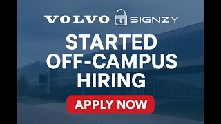 Volvo & Signzy Started Off Campus Hiring 2025 Global Job Opportunities Apply Now Usa & Uk