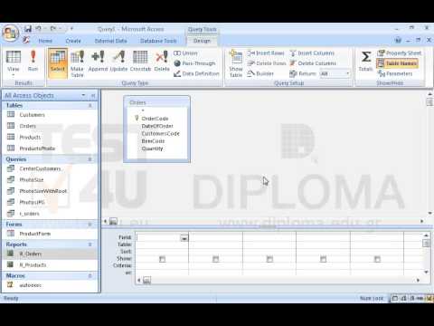 Create a new query named sumquantity to retrieve the sum of the quantity field of the Orders...