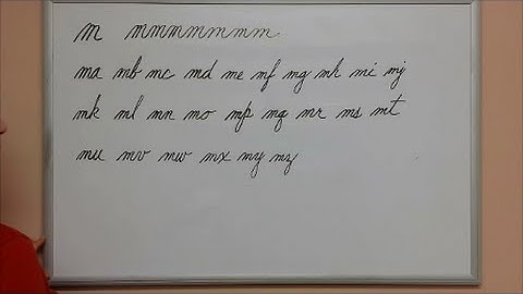 How to Connect Cursive M - American Handwriting