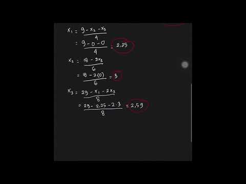 Metode Gauss Seidel (Solusi Sistem Persamaan Linier)
