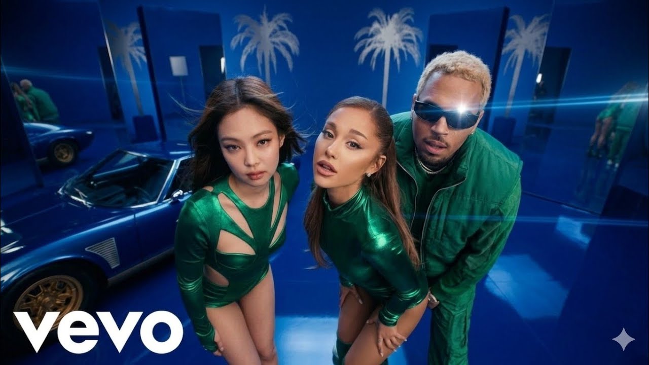 Jennie & Ariana Grande  - AFTER Glow  ( ft. Chris Brown,  Ross, Jisoo|( Official Music Video) 