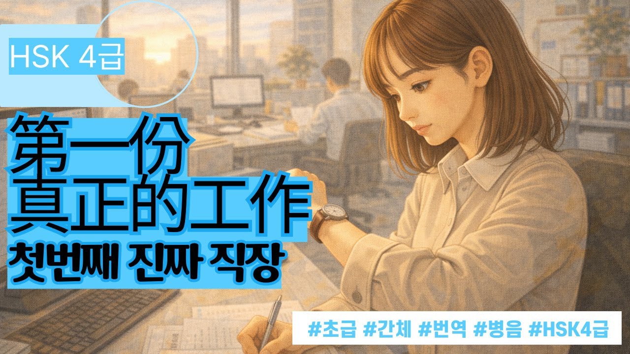 HSK4급_3. 첫번째 진짜 직장(자막, 번역,병음, 볼륨 大)