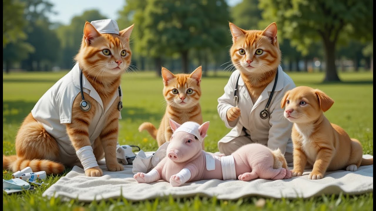 Mama Cat's Secret to Keeping Kittens Warm with a Handmade Tiger Hat
