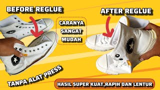 Cara ngelem sepatu agar hasil super kuat,rapih dan awet || reglue sepatu kualitas pabrikan