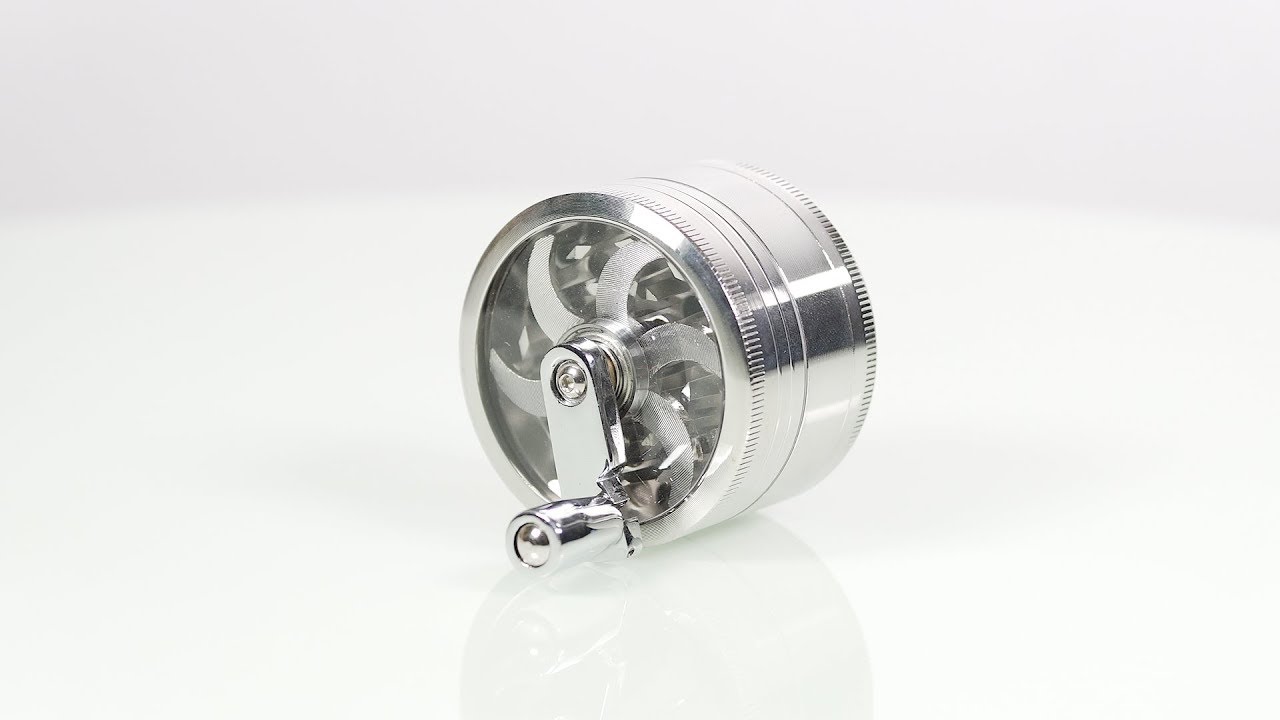 Three Piece Grinder with Lever - Herb, Spice, Tobacco