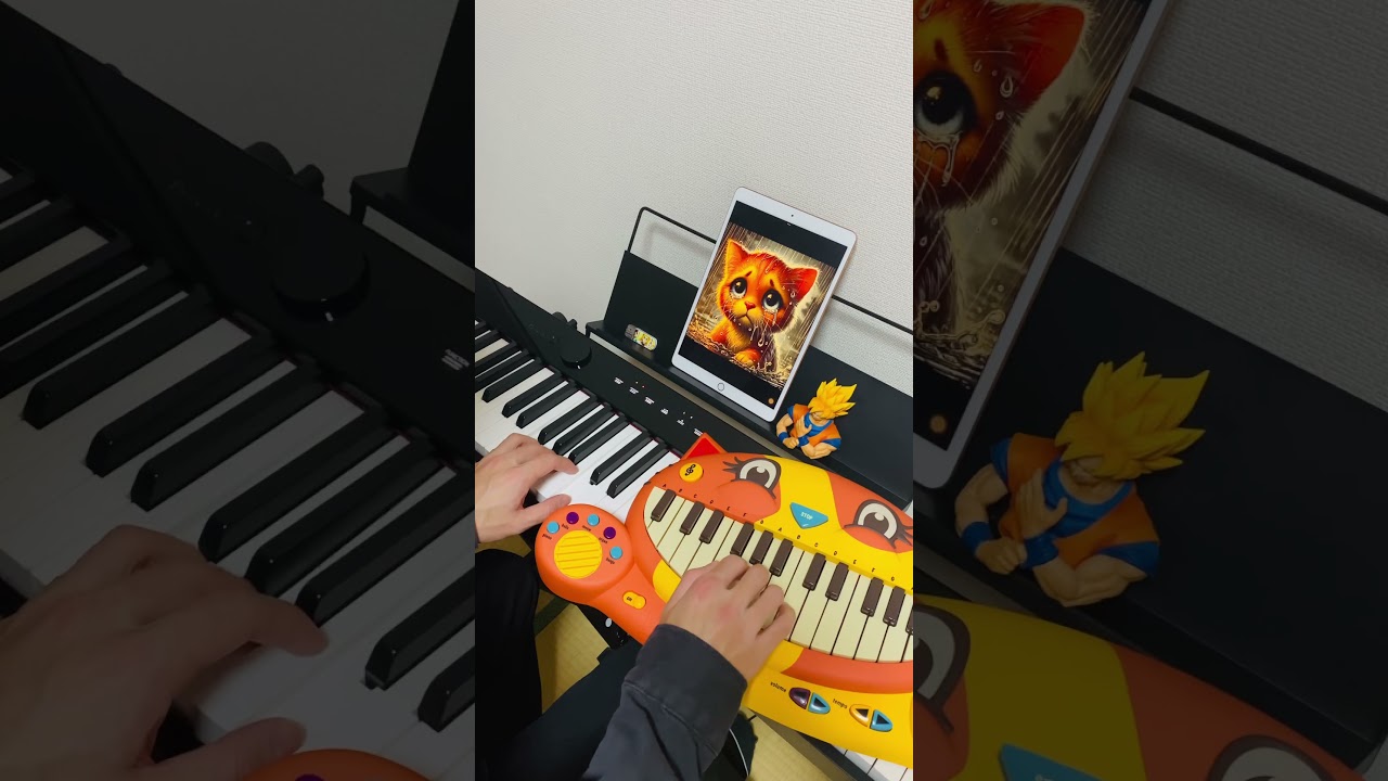 meow meow meow meow #meowsong #whatwasimadefor #billieeilish #catpiano #sadcat