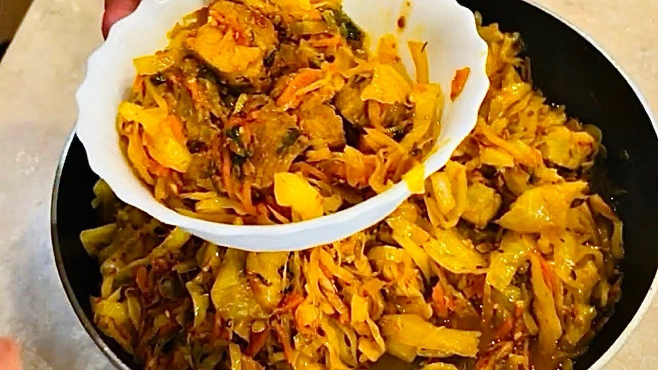 ТУШЕНАЯ КАПУСТА С МЯСОМ на СКОВОРОДЕ ! Простой домашний рецепт !!!