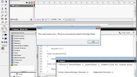 Digital Clock in Macromedia Flash