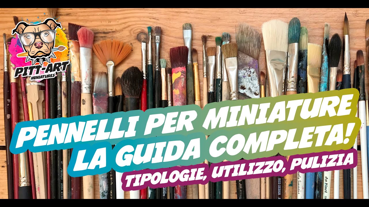 Set 3 Pennelli In Miniatura Professionali – Pelo Di Lupo – Dimensioni 000, 00, 0 – Per Acquerello, Olio, Modellismo E Unghie – Lunghezza 18,5 Cm