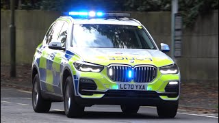 Surrey & Sussex Police, BMW X5 G05 Armed Response Vehicle responding to incident urgently.