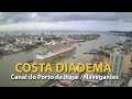 Navio de Cruzeiro Costa Diadema em manobra no canal do porto hoje!